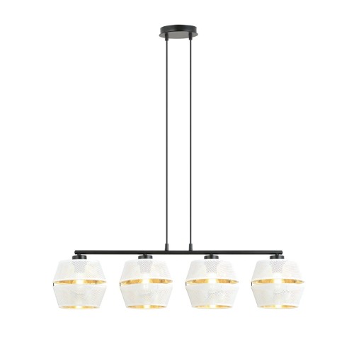 Lampa wisząca MALIA 4 WHITE/GOLD
