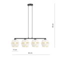 Lampa wisząca MALIA 4 WHITE/GOLD