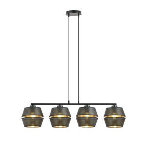Lampa wisząca MALIA 4 BLACK/GOLD