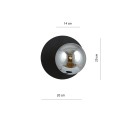 Kinkiet OSLO K1 BLACK/GRAFIT
