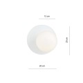 Kinkiet OSLO K1 WHITE/OPAL