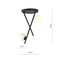 Lampa sufitowa RIVER 2 BLACK/OPAL