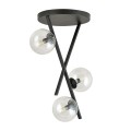 Lampa sufitowa RIVER 3 BLACK/TRANSPARENT
