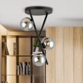 Lampa sufitowa RIVER 3 BLACK/GRAFIT