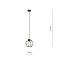 Lampa wisząca AJAX 1 BLACK/GOLD