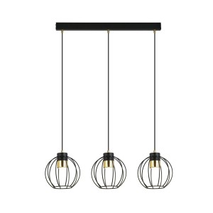 Lampa wisząca AJAX 3 BLACK/GOLD