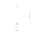 Lampa wisząca AJAX 1 WHITE/GOLD
