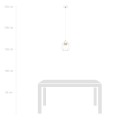 Lampa wisząca AJAX 1 WHITE/GOLD