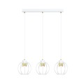 Lampa wisząca AJAX 3 WHITE/GOLD