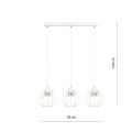 Lampa wisząca AJAX 3 WHITE/GOLD