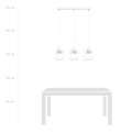 Lampa wisząca AJAX 3 WHITE/GOLD