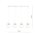 Lampa wisząca AJAX 4 WHITE/GOLD