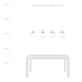 Lampa wisząca AJAX 4 WHITE/GOLD