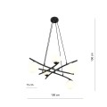 Lampa wisząca ESSA 5 BLACK/OPAL