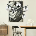 Lampa wisząca ESSA 5 BLACK/TRANSPARENT