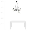 Lampa wisząca ESSA 5 BLACK/TRANSPARENT