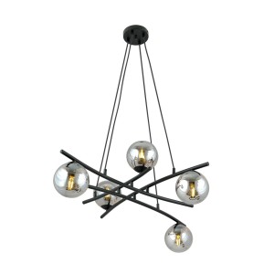 Lampa wisząca ESSA 5 BLACK/GRAFIT