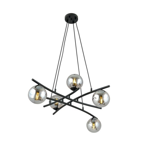 Lampa wisząca ESSA 5 BLACK/GRAFIT