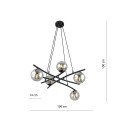 Lampa wisząca ESSA 5 BLACK/GRAFIT