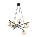 Lampa wisząca ESSA 5 BLACK/MIODOWY