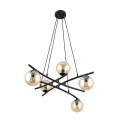 Lampa wisząca ESSA 5 BLACK/MIODOWY