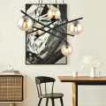 Lampa wisząca ESSA 5 BLACK/MIODOWY