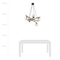 Lampa wisząca ESSA 5 BLACK/MIODOWY