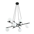 Lampa wisząca ESSA 8 BLACK/OPAL