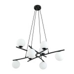 Lampa wisząca ESSA 8 BLACK/OPAL
