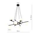 Lampa wisząca ESSA 8 BLACK/OPAL