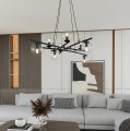 Lampa wisząca ESSA 8 BLACK/TRANSPARENT