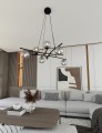 Lampa wisząca ESSA 8 BLACK/GRAFIT