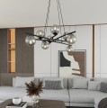 Lampa wisząca ESSA 8 BLACK/GRAFIT