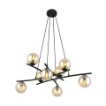 Lampa wisząca ESSA 8 BLACK/MIODOWY