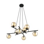 Lampa wisząca ESSA 8 BLACK/MIODOWY