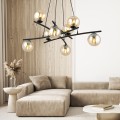 Lampa wisząca ESSA 8 BLACK/MIODOWY