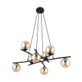 Lampa wisząca ESSA 8 BLACK/MIODOWY