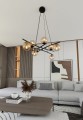 Lampa wisząca ESSA 8 BLACK/MIODOWY