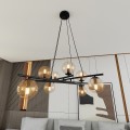 Lampa wisząca ESSA 8 BLACK/MIODOWY