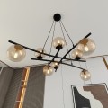 Lampa wisząca ESSA 8 BLACK/MIODOWY