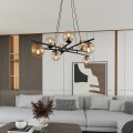 Lampa wisząca ESSA 8 BLACK/MIODOWY