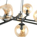 Lampa wisząca ESSA 8 BLACK/MIODOWY