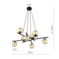 Lampa wisząca ESSA 8 BLACK/MIODOWY