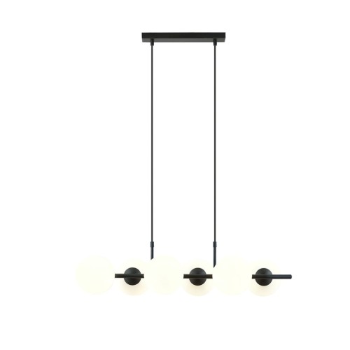 Lampa wisząca RORY 6 BLACK/OPAL