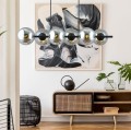 Lampa wisząca RORY 6 BLACK/GRAFIT
