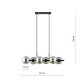 Lampa wisząca RORY 6 BLACK/GRAFIT