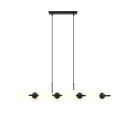 Lampa wisząca RORY 8 BLACK/OPAL
