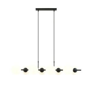Lampa wisząca RORY 8 BLACK/OPAL