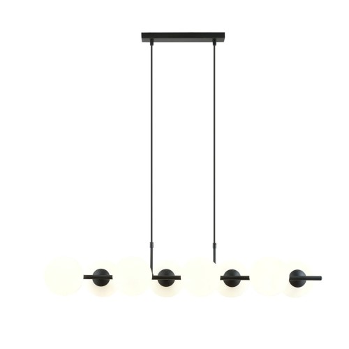 Lampa wisząca RORY 8 BLACK/OPAL