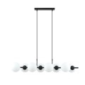 Lampa wisząca RORY 8 BLACK/OPAL